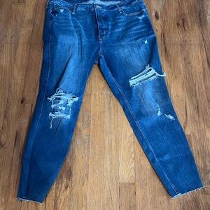 Old Navy Distressed Dark Blue Women's Skinny Jeans